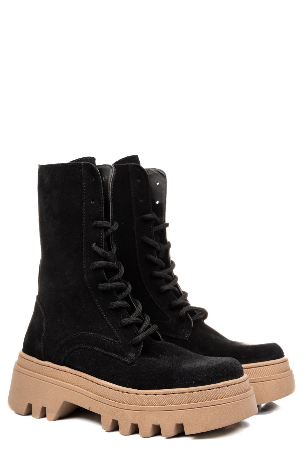 GHETE NEGRE PIELE NATURALA INTOARSA 52132500