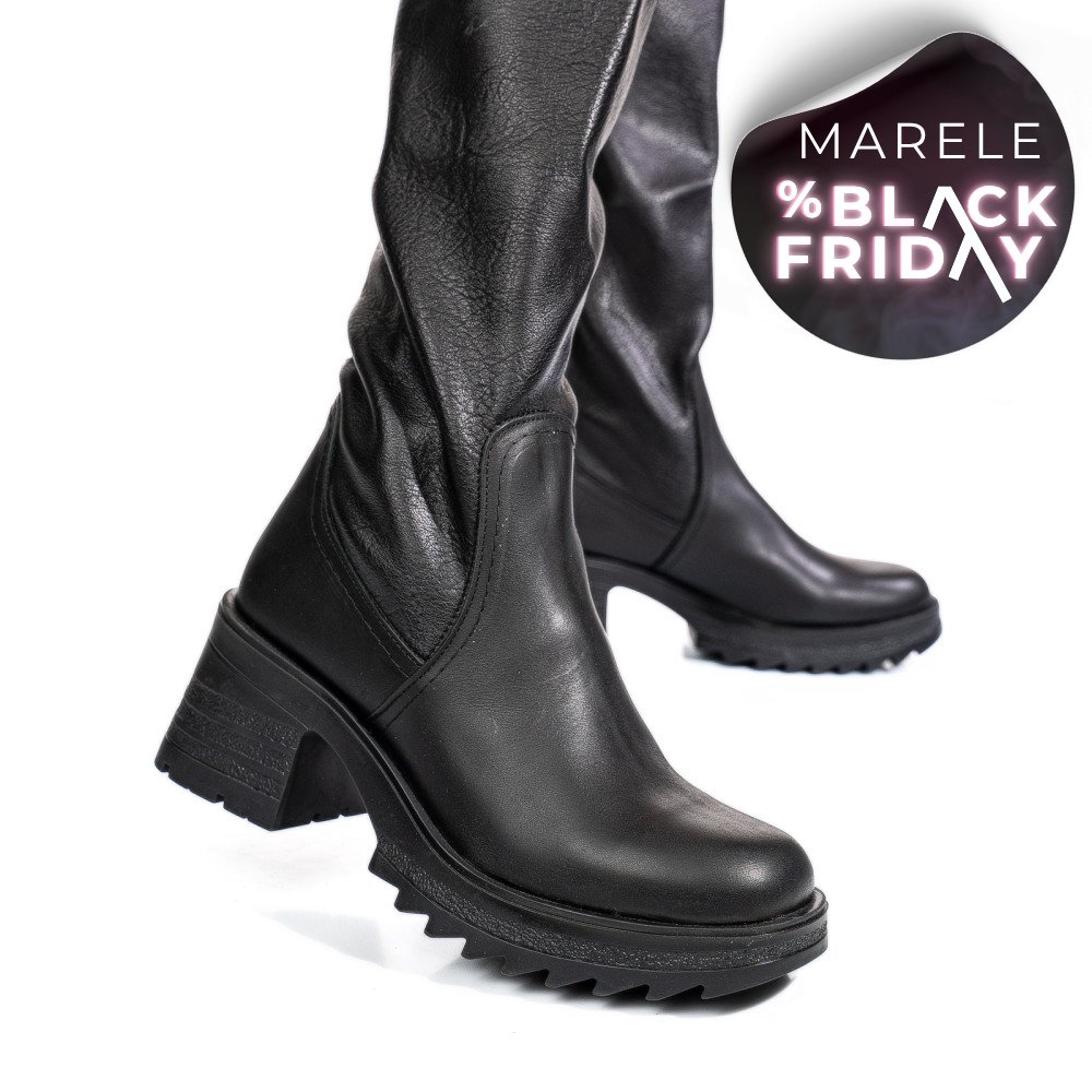 CIZME NEGRE PIELE NATURALA 52122121