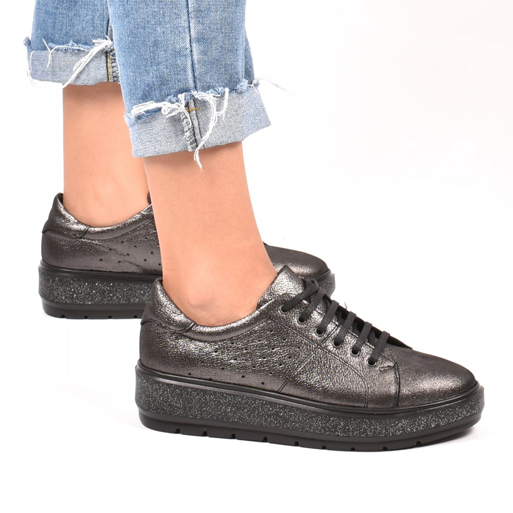 PANTOFI GRI SIDEF PIELE NATURALA 1PC92653AST