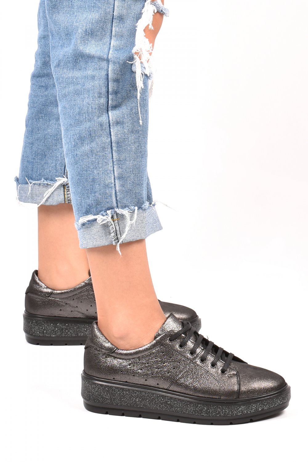 PANTOFI GRI SIDEF PIELE NATURALA 1PC92653AST