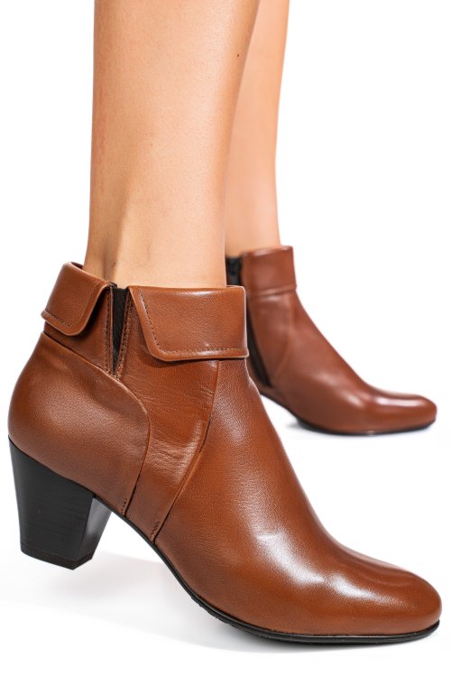 Botine maro piele naturala 50132057