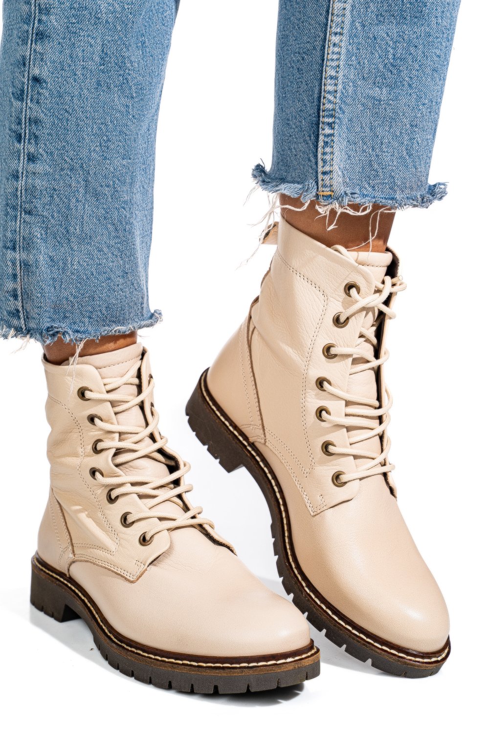 GHETE BEJ PIELE NATURALA 52130124