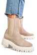 Ghete bej piele naturala intoarsa 52132450