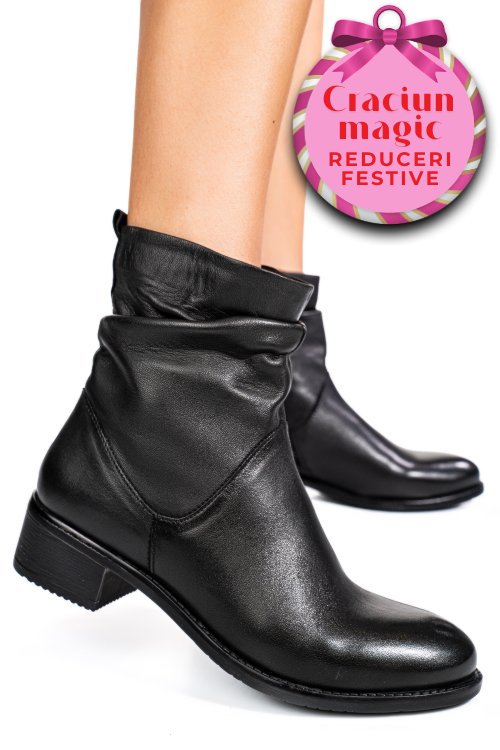 Ghete negre piele naturala 53130134