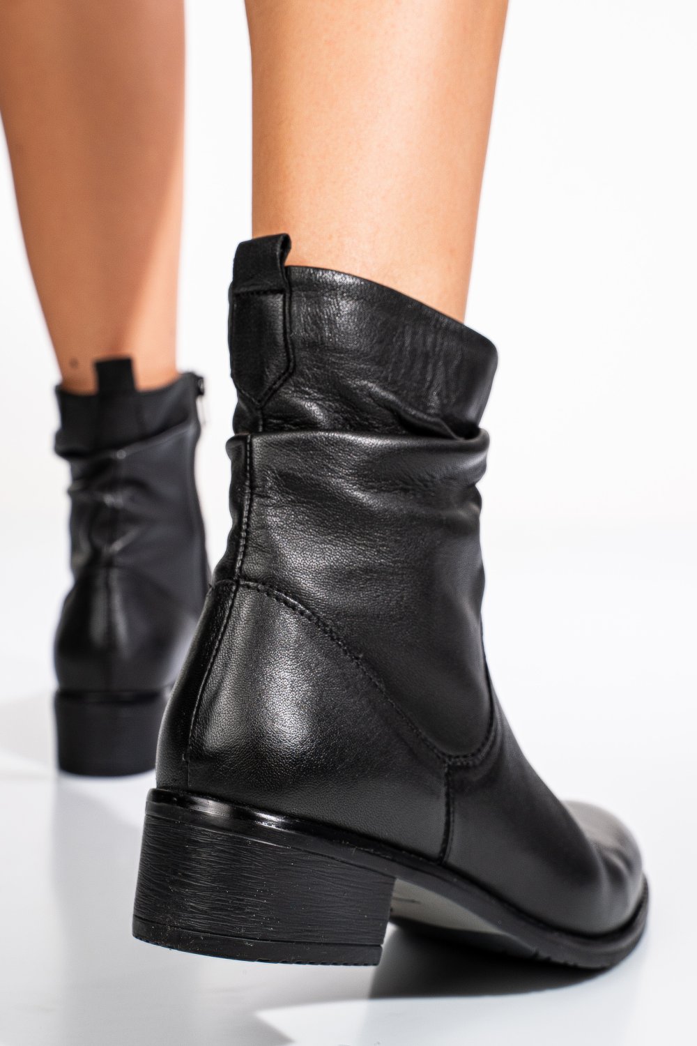 GHETE NEGRE PIELE NATURALA 53130134