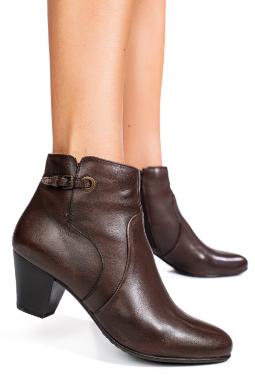 Botine maro piele naturala 50132044