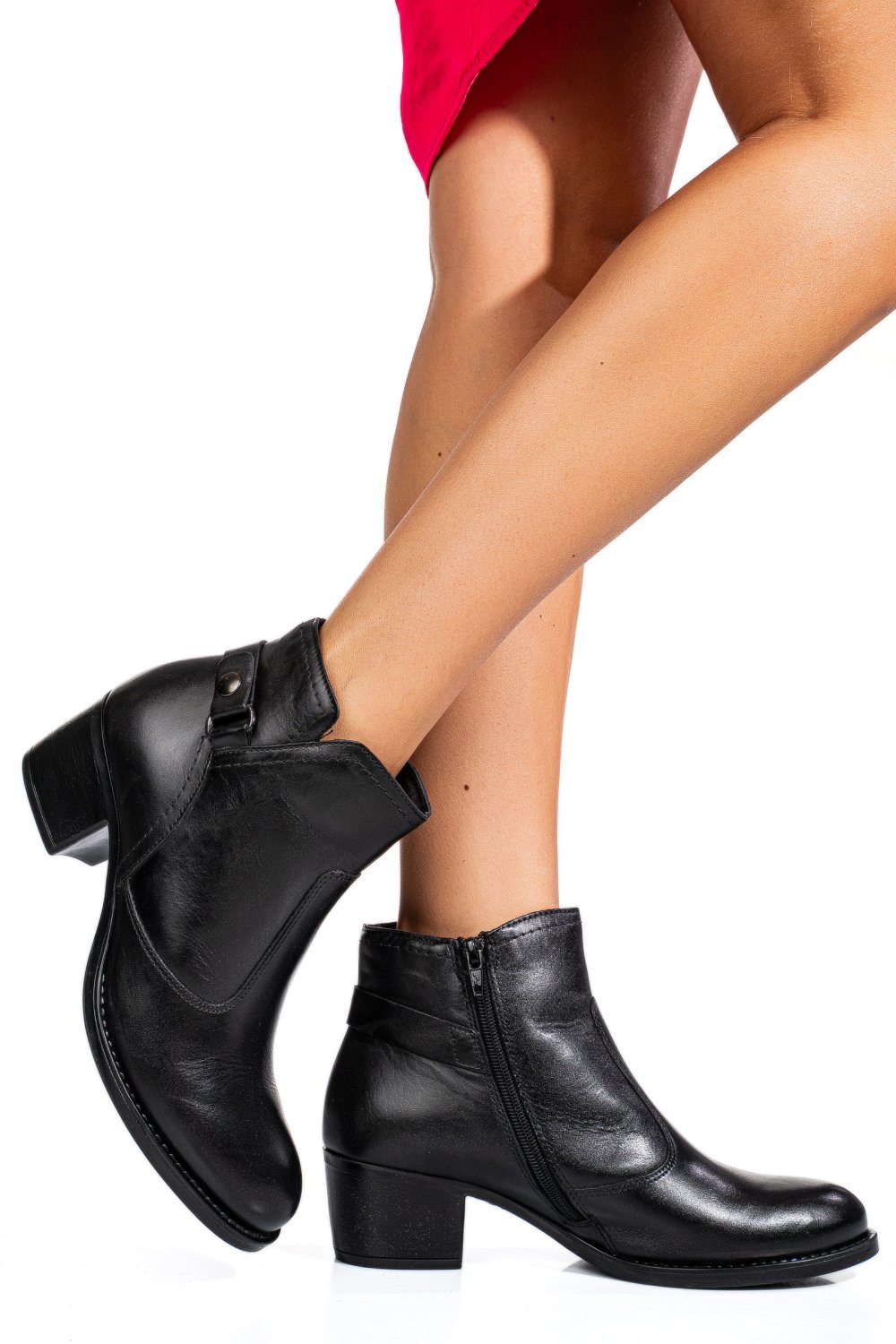 GHETE NEGRE PIELE NATURALA 52132424
