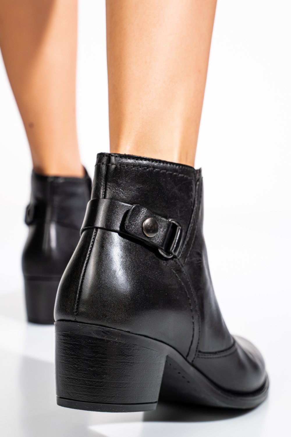 GHETE NEGRE PIELE NATURALA 52132424