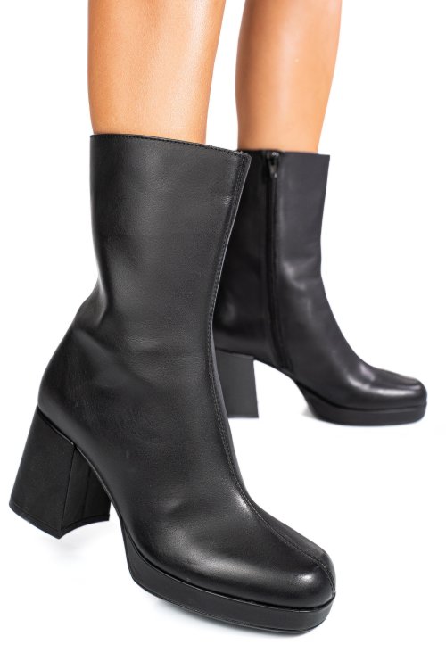 Botine negre piele naturala 52132449