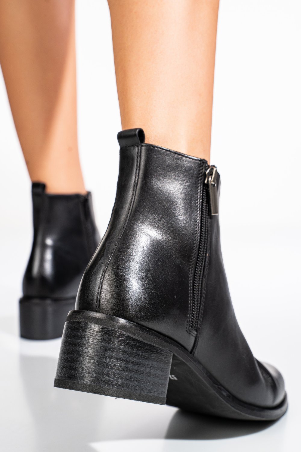 GHETE NEGRE PIELE NATURALA 53132242