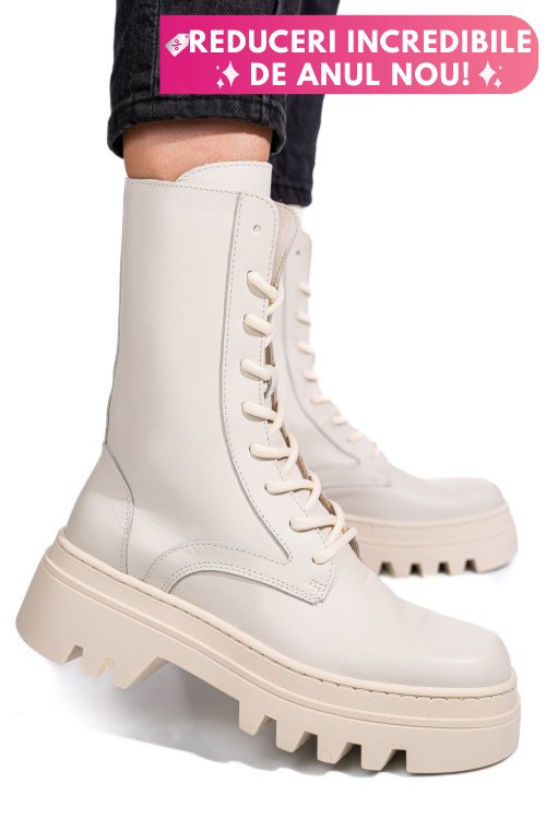 Ghete bej piele naturala 52132499