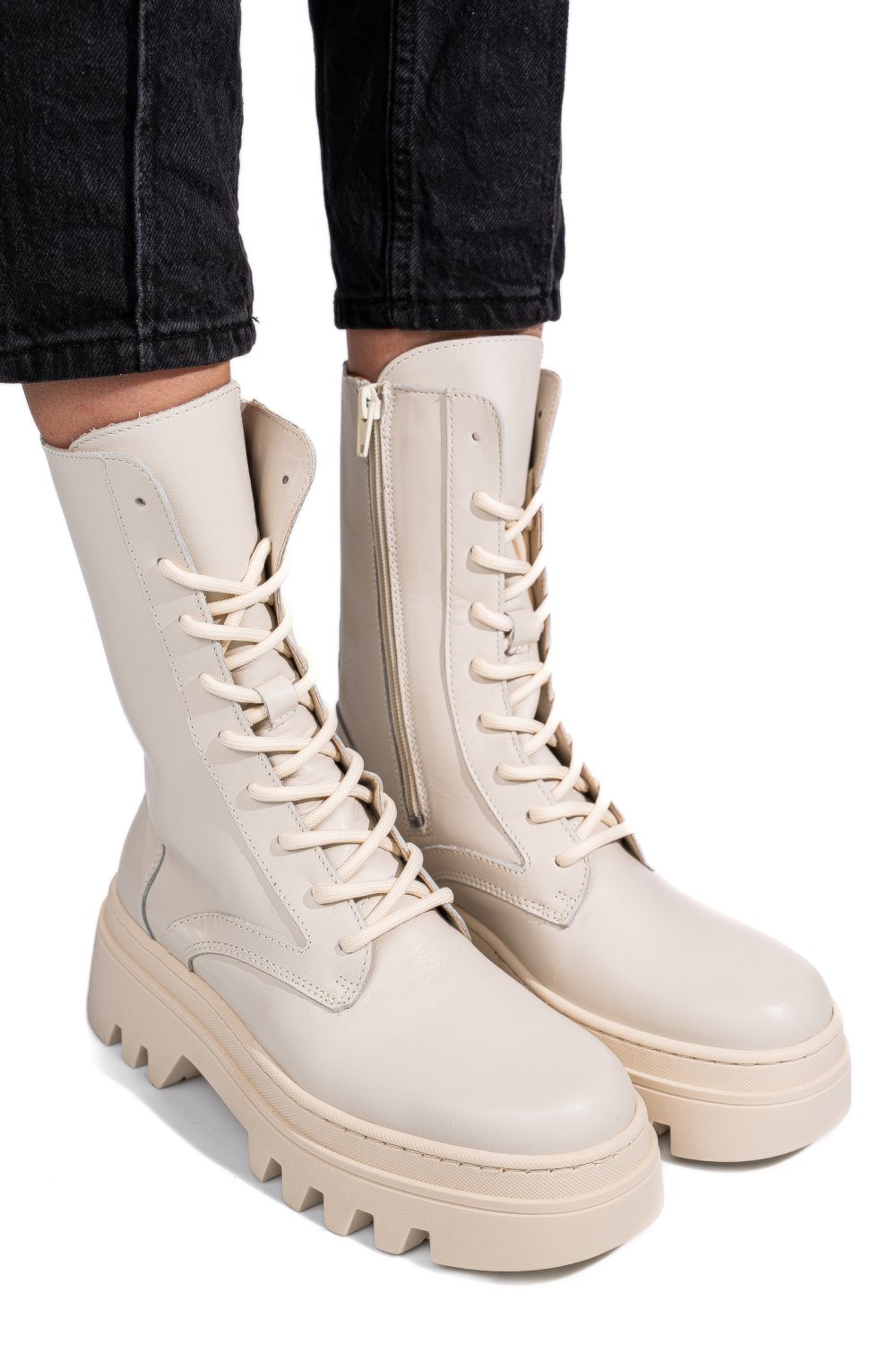 GHETE BEJ PIELE NATURALA 52132499