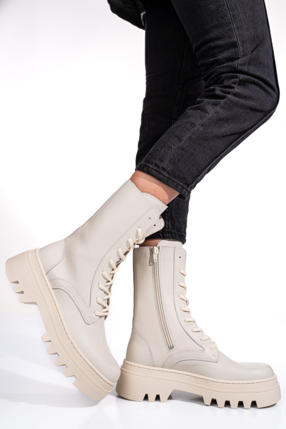 GHETE BEJ PIELE NATURALA 52132499