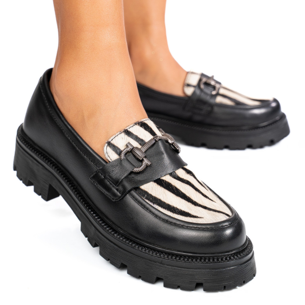 MOCASINI NEGRI PIELE NATURALA TS77IM290