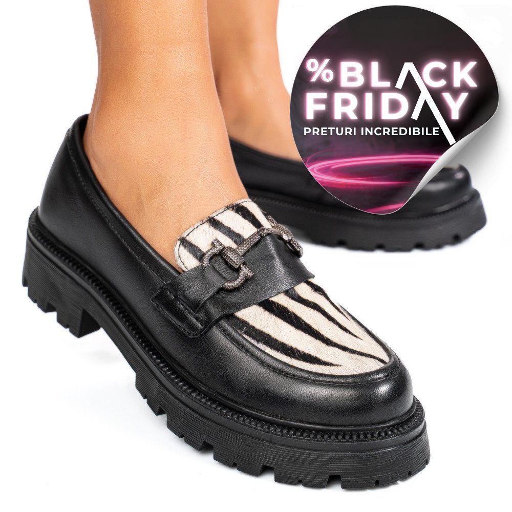 MOCASINI NEGRI PIELE NATURALA TS77IM290