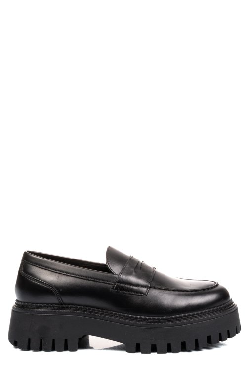 Mocasini negri piele naturala ws401r19