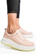 Pantofi sport roz piele naturala fsp002293