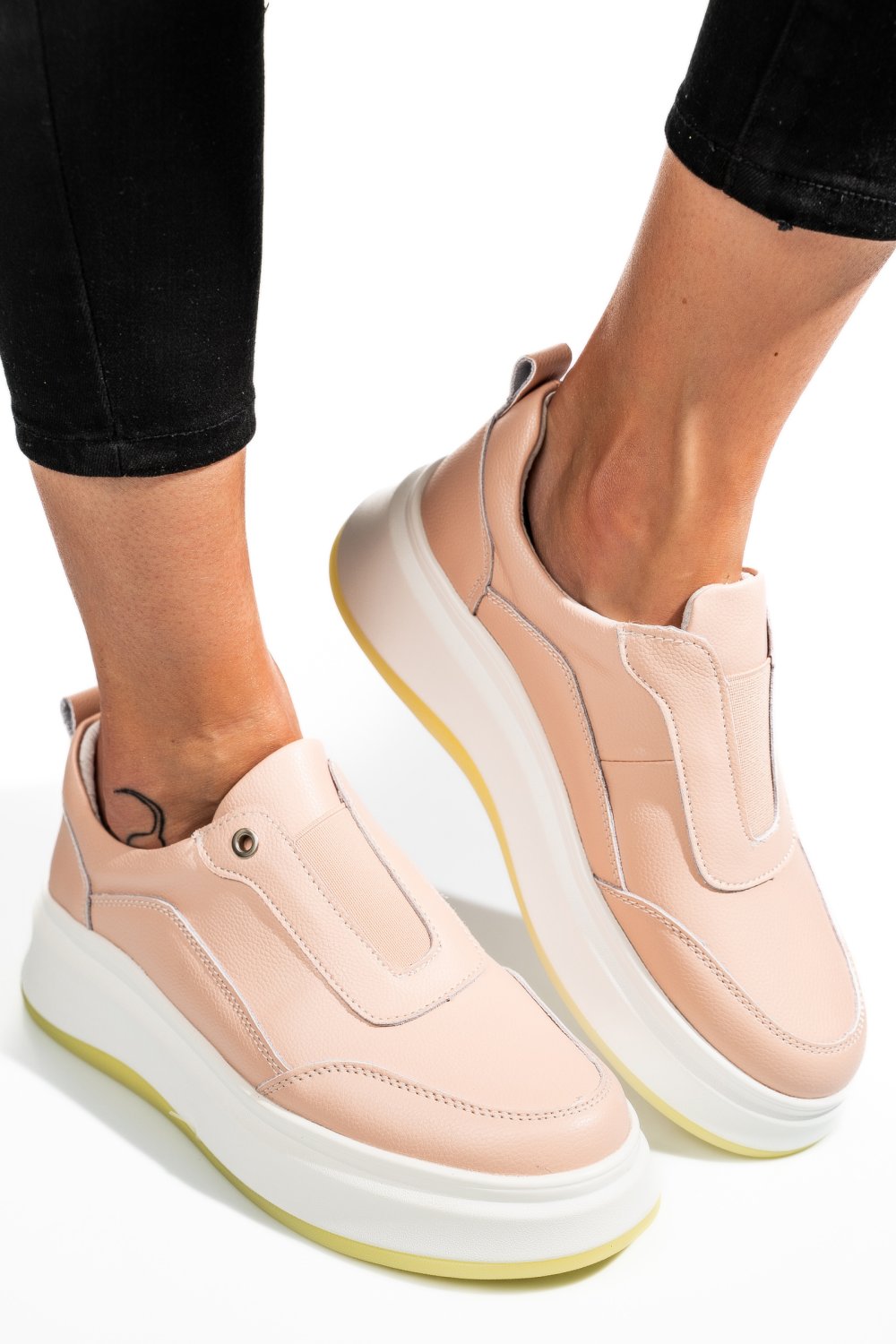 PANTOFI SPORT ROZ PIELE NATURALA FSP002293