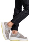 PANTOFI SPORT LIGHT GREY PIELE NATURALA LACUITA FSP002-283