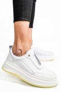 PANTOFI SPORT ALBI PIELE NATURALA FSP002293