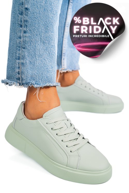 Pantofi sport verzi piele naturala fsp001765