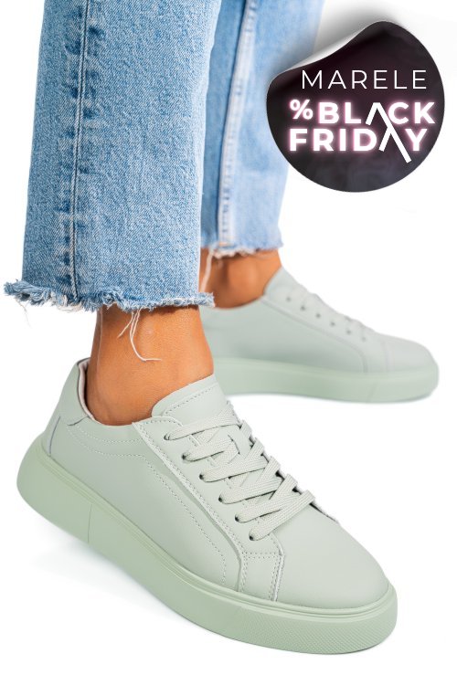 Pantofi sport verzi piele naturala fsp001765