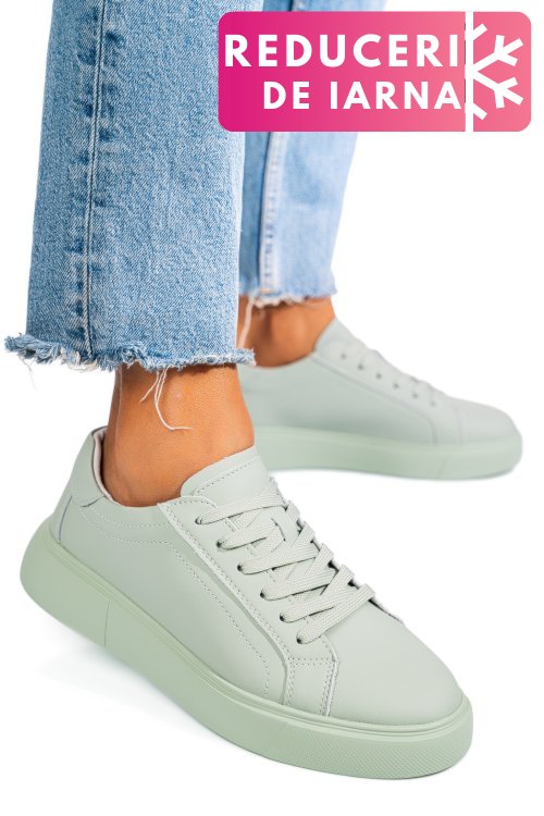 Pantofi sport verzi piele naturala fsp001765