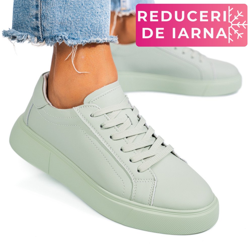 PANTOFI SPORT VERZI PIELE NATURALA FSP001765