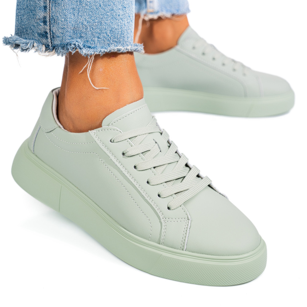 PANTOFI SPORT VERZI PIELE NATURALA FSP001765
