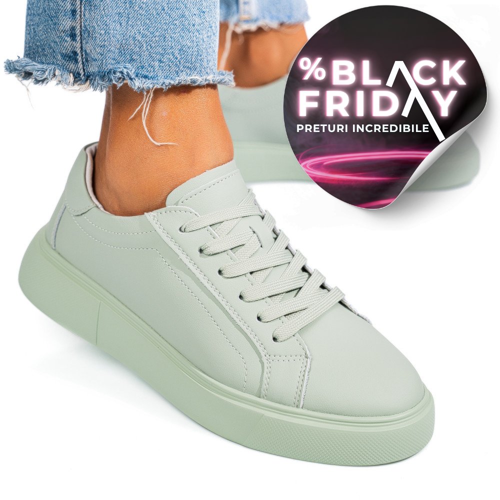 PANTOFI SPORT VERZI PIELE NATURALA FSP001765