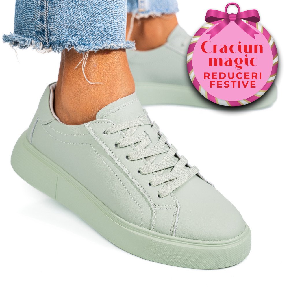 PANTOFI SPORT VERZI PIELE NATURALA FSP001765