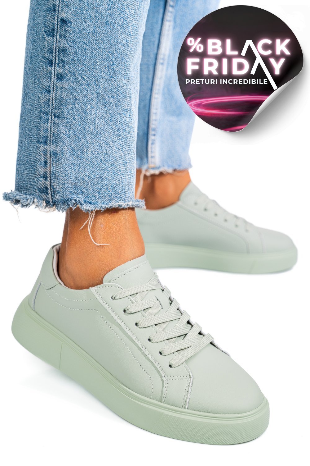 PANTOFI SPORT VERZI PIELE NATURALA FSP001765