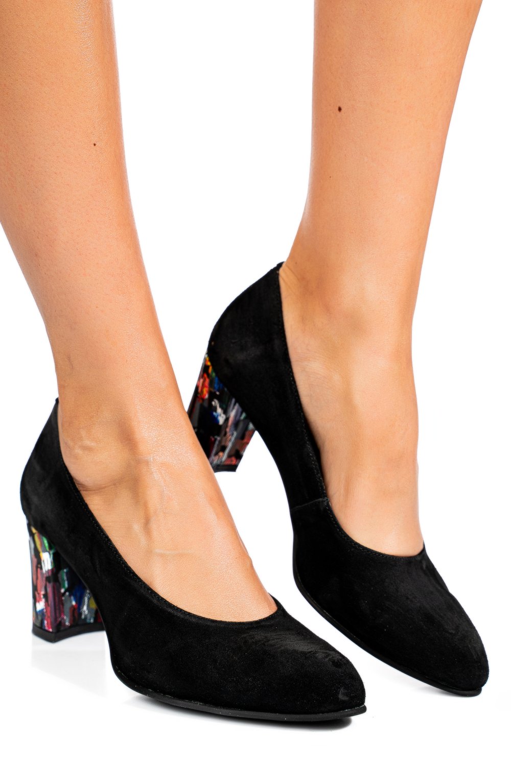 PANTOFI NEGRU PICASO PIELE NATURALA INTOARSA 3PC015