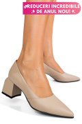 PANTOFI CREM PIELE NATURALA 5S77460