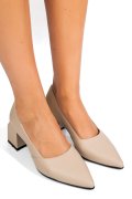 PANTOFI CREM PIELE NATURALA 5S77460
