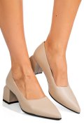 PANTOFI CREM PIELE NATURALA 5S77460