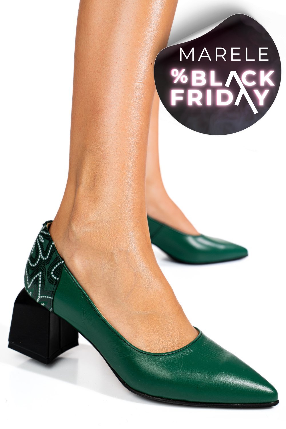 PANTOFI VERZI PIELE NATURALA 5S77460-II