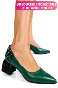 PANTOFI VERZI PIELE NATURALA 5S77460-II