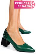PANTOFI VERZI PIELE NATURALA 5S77460-II