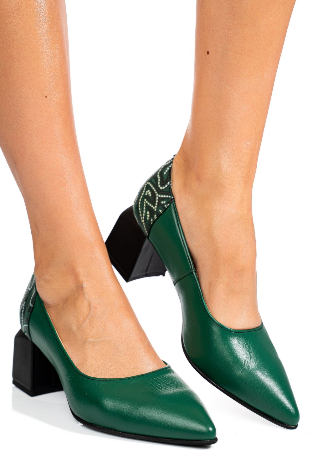 PANTOFI VERZI PIELE NATURALA 5S77460-II