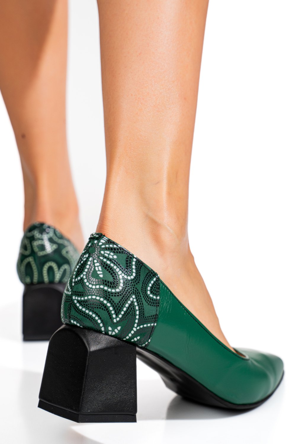 PANTOFI VERZI PIELE NATURALA 5S77460-II