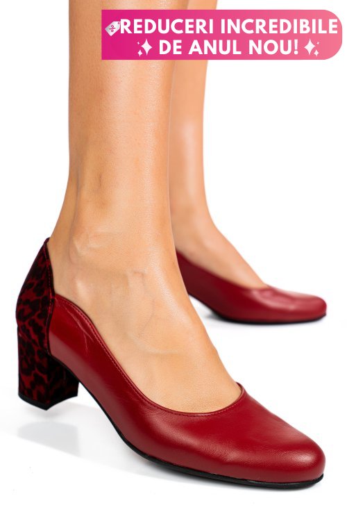 Pantofi rosii piele naturala 1s77482