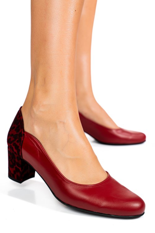 Pantofi rosii piele naturala 1s77482
