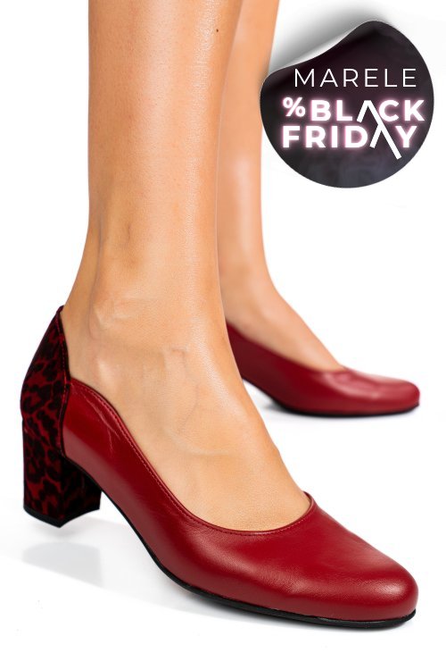 Pantofi rosii piele naturala 1s77482