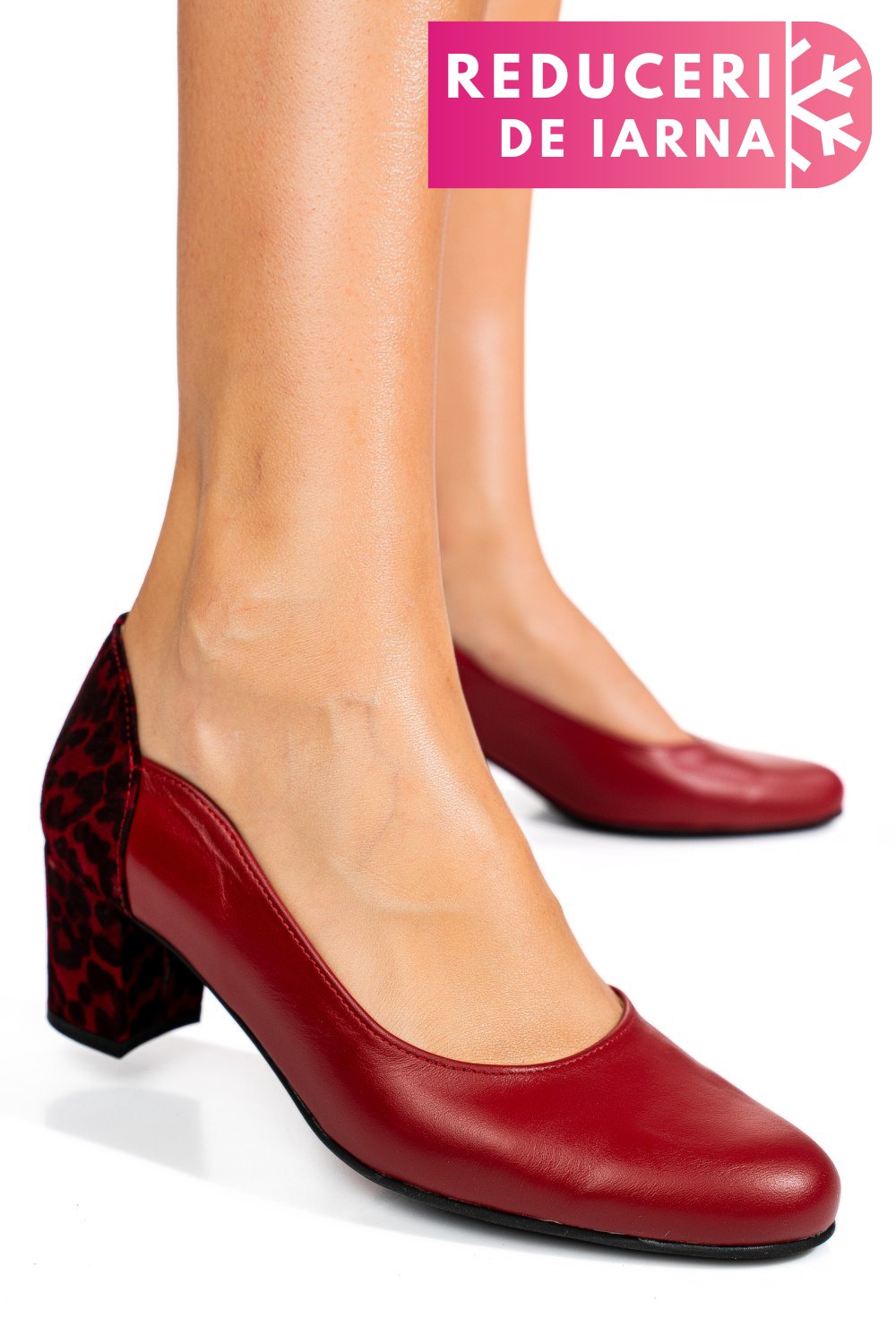 PANTOFI ROSII PIELE NATURALA 1S77482