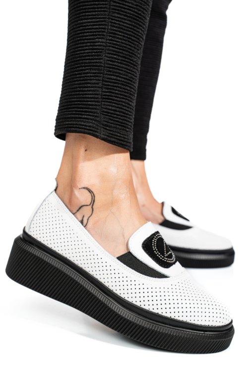 Espadrile white piele naturala jspy3871