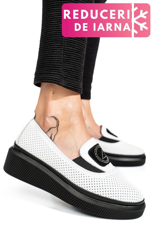 Espadrile white piele naturala jspy3871