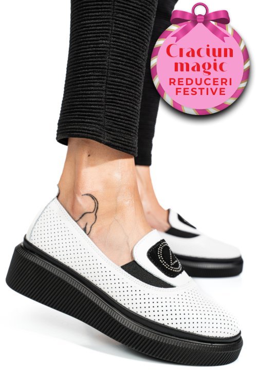 Espadrile white piele naturala jspy3871