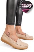 MOCASINI BEJ PIELE NATURALA BSP03