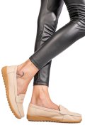MOCASINI BEJ PIELE NATURALA BSP03